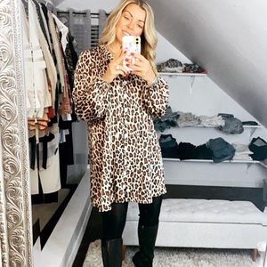 Leopard print loose dress...